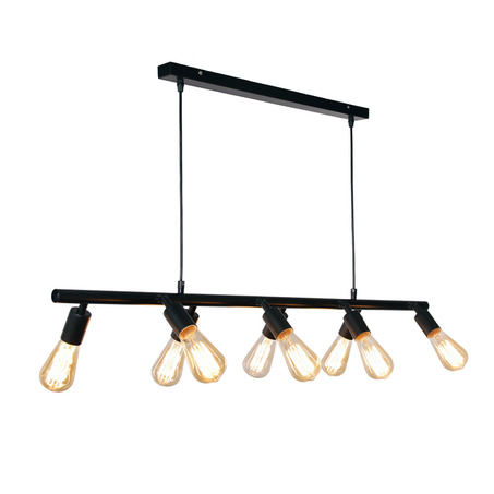 PENDANT LAMP SANTINO 8 LIGHTS BLACK