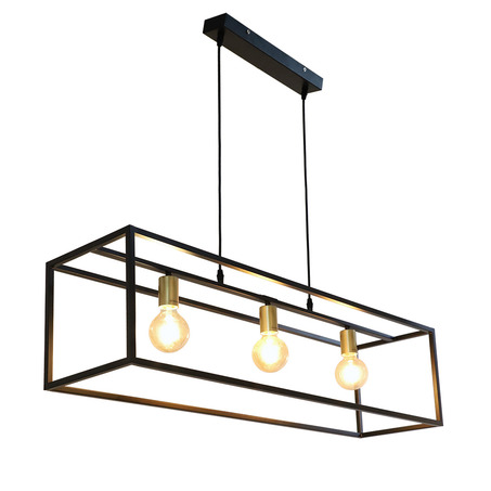 PENDANT LAMP ATRI 3 LIGHTS MATT BLACK + GOLD-1