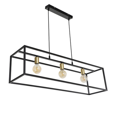 PENDANT LAMP ATRI 3 LIGHTS MATT BLACK + GOLD-2