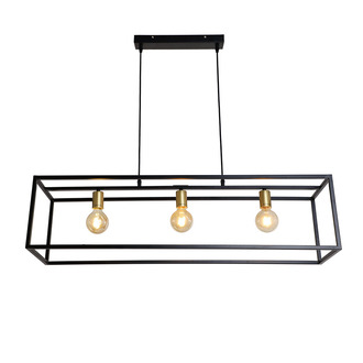 PENDANT LAMP ATRI 3 LIGHTS MATT BLACK + GOLD
