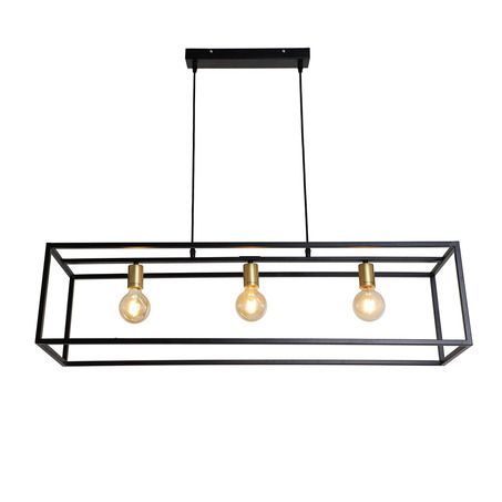 PENDANT LAMP ATRI 3 LIGHTS MATT BLACK + GOLD