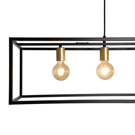 PENDANT LAMP ATRI 5 LIGHTS MATT BLACK + GOLD-1
