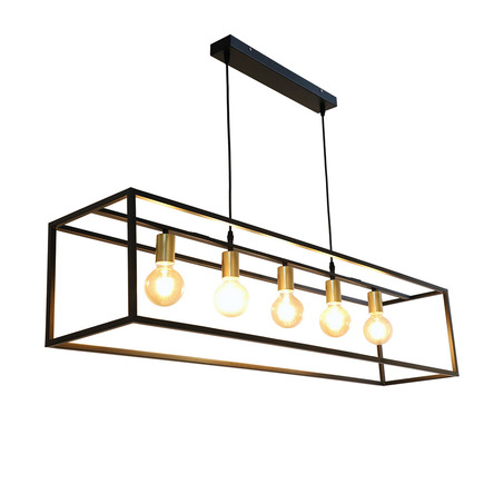 PENDANT LAMP ATRI 5 LIGHTS MATT BLACK + GOLD-5