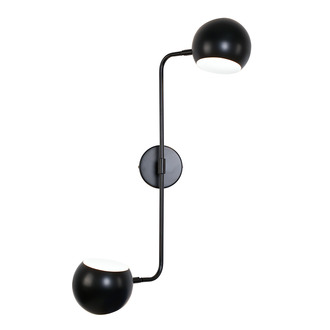 WALL LAMP BENEDETTO 2 LIGHTS BLACK