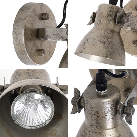 WALL LAMP FLORENZA 1 LIGHT ANTIQUE SILVER-7