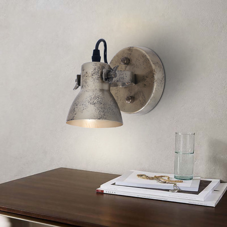 WALL LAMP FLORENZA 1 LIGHT ANTIQUE SILVER-9