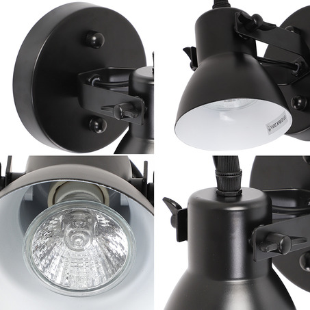 WALL LAMP FLORENZA 1 LIGHT BLACK-7