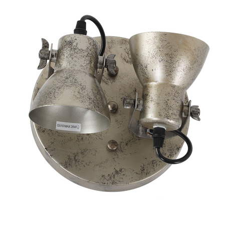 WALL LAMP FLORENZA 2 LIGHTS ANTIQUE SILVER-5