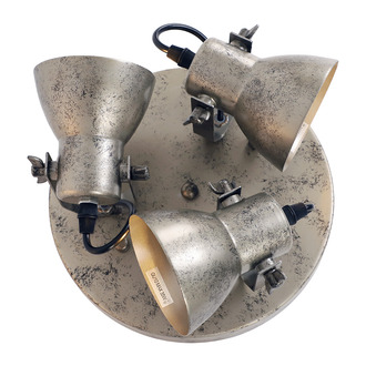 WALL LAMP FLORENZA 3 LIGHTS ANTIQUE SILVER