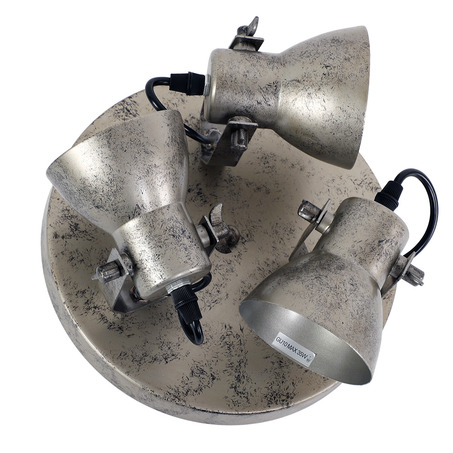 WALL LAMP FLORENZA 3 LIGHTS ANTIQUE SILVER-4