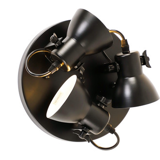 WALL LAMP FLORENZA 3 LIGHTS BLACK