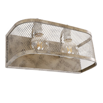 WALL LAMP LEONE 2 LIGHTS ANTIQUE SILVER