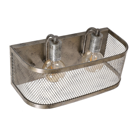 WALL LAMP LEONE 2 LIGHTS ANTIQUE SILVER-3