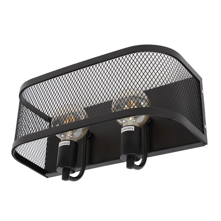 WALL LAMP LEONE 2 LIGHTS BLACK-1