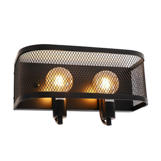 WALL LAMP LEONE 2 LIGHTS BLACK