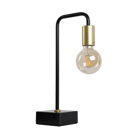 TABLE LAMP MARKANTI MATT BLACK + GOLD + BLACK MARBLE BASE-4