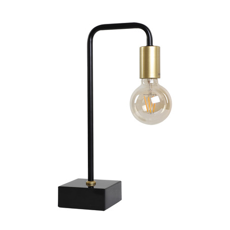 TABLE LAMP MARKANTI MATT BLACK + GOLD + BLACK MARBLE BASE-5