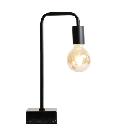 TABLE LAMP MARKANTI MATT BLACK + BLACK MARBLE BASE-5