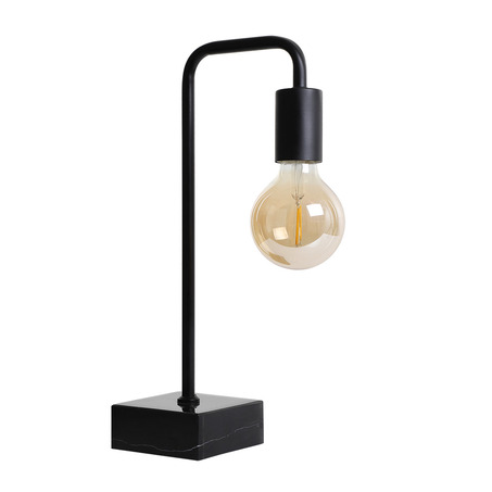 TABLE LAMP MARKANTI MATT BLACK + BLACK MARBLE BASE-3