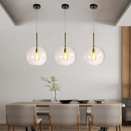 PENDANT LAMP RIVALUSSO BLACK + CLEAR GLASS-1
