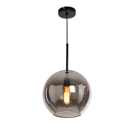 HANGLAMP RIVALUSSO ZWART + FUME GLAS