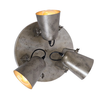 WALL LAMP RIVERA 3 LIGHTS ANTIQUE SILVER