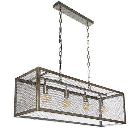 PENDANT LAMP SWEDEN 4 LIGHT ANTIQUE SILVER-2