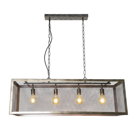PENDANT LAMP SWEDEN 4 LIGHT ANTIQUE SILVER-4