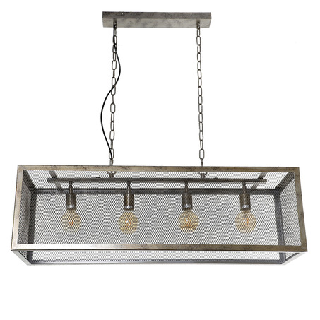 PENDANT LAMP SWEDEN 4 LIGHT ANTIQUE SILVER-5