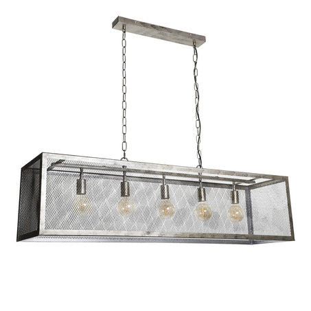 PENDANT LAMP SWEDEN 5 LIGHT ANTIQUE SILVER-1