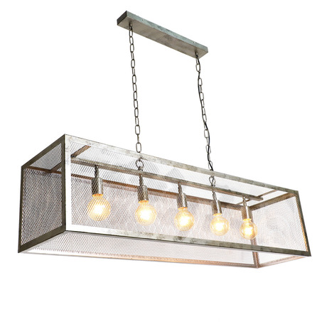 PENDANT LAMP SWEDEN 5 LIGHT ANTIQUE SILVER-2