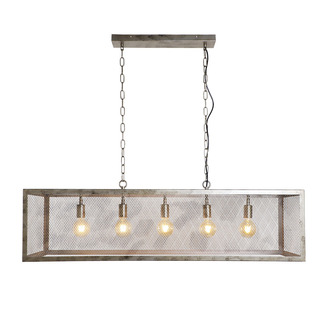 PENDANT LAMP SWEDEN 5 LIGHT ANTIQUE SILVER