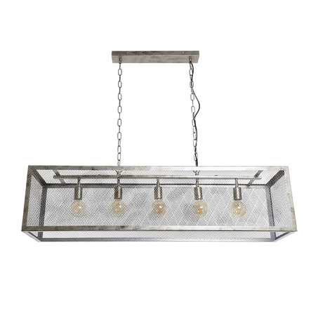 PENDANT LAMP SWEDEN 5 LIGHT ANTIQUE SILVER-5