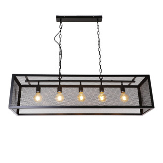 PENDANT LAMP SWEDEN 5 LIGHT MATT BLACK