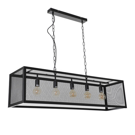 PENDANT LAMP SWEDEN 5 LIGHT MATT BLACK-5