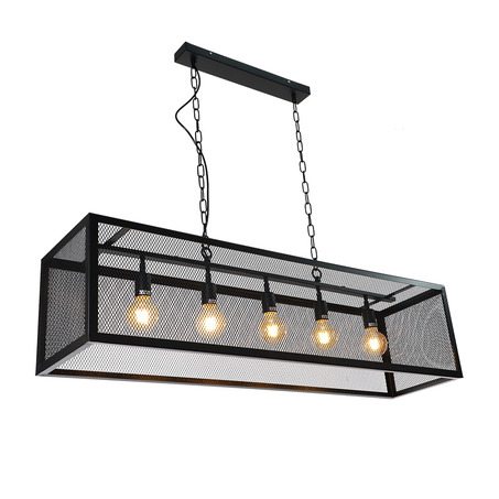 PENDANT LAMP SWEDEN 5 LIGHT MATT BLACK-4