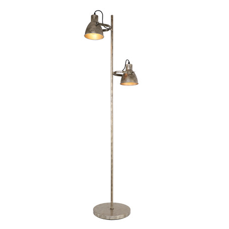 FLOOR LAMP VERONICA 2 LIGHTS ANTIQUE SILVER-4