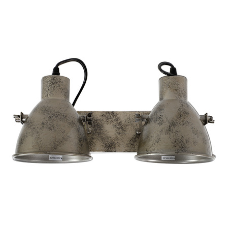 WALL LAMP VERONICA 2 LIGHTS ANTIQUE SILVER-3