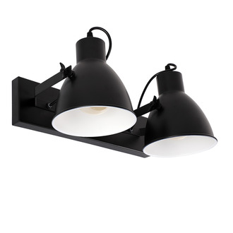 WALL LAMP VERONICA 2 LIGHTS BLACK