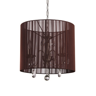 PENDANT LAMP MEREL 3 LIGHTS + DARK BROWN SHADE