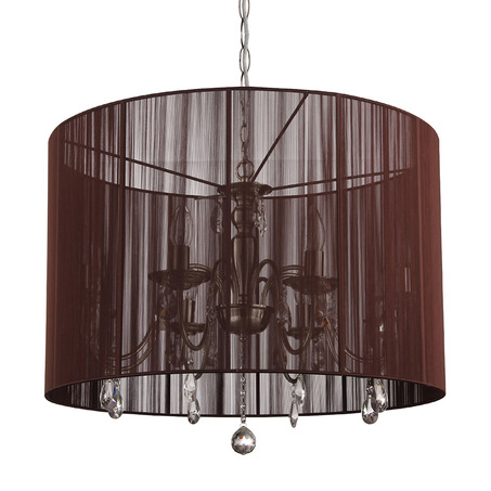 PENDANT LAMP MEREL 8 LIGHTS + DARK BROWN SHADE