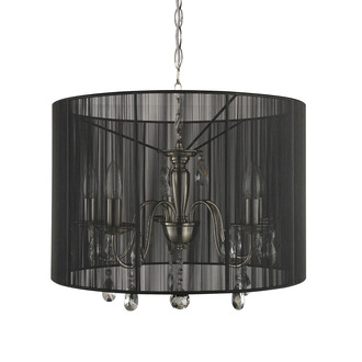 PENDANT LAMP MEREL 5 LIGHTS + BLACK SHADE