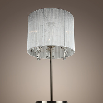 TABLE LAMP MEREL 3 LIGHTS + DARK GREY SHADE