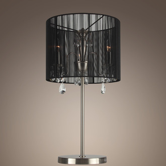 TABLE LAMP MEREL 3 LIGHTS + DARK BLACK SHADE