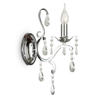 WALL LAMP FELINE 1 LIGHT + TRANSPARENT CRYSTAL SHINY CHROME