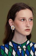 摩登博物馆 珍珠造型系列 几何造型耳环