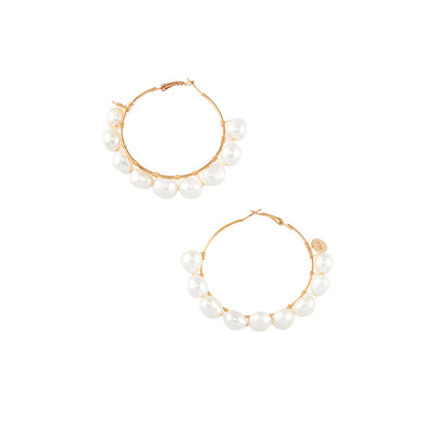 摩登博物馆 珍珠造型系列 几何造型耳环