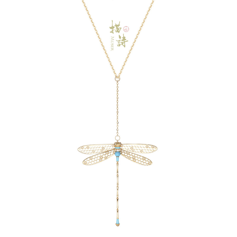 预售-风鸢蜻诗-蓝松石毛衣链