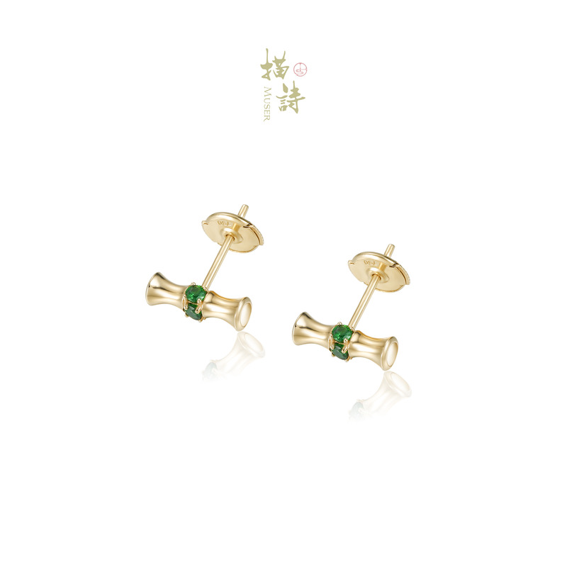 预售-风生竹院-竹子耳钉