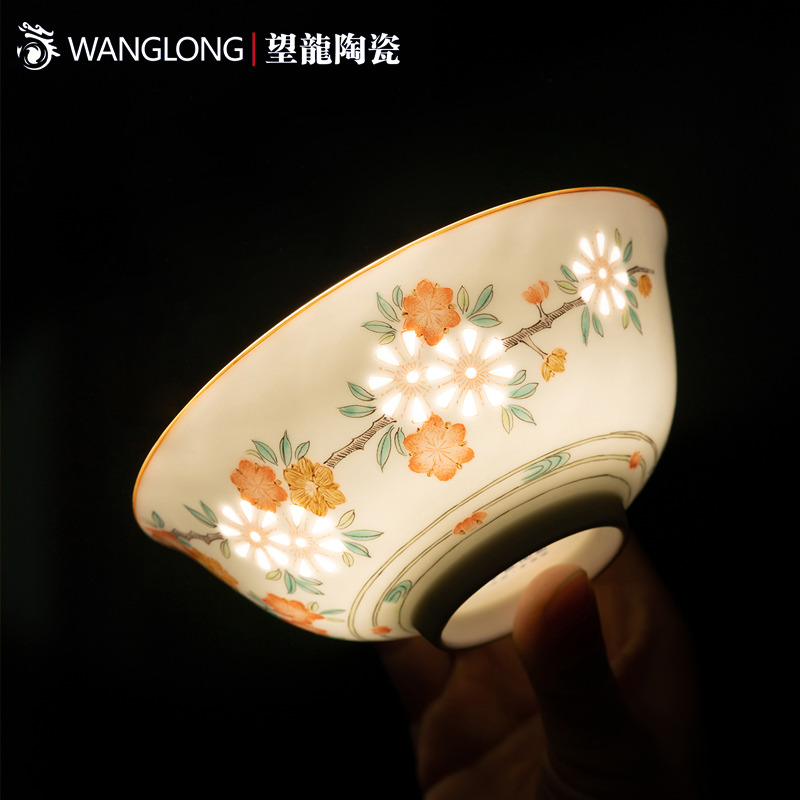 古彩玲珑瓷系列 - 飘香